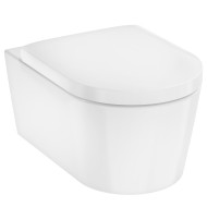 Tualetes pods piekaramais Hansgrohe EluPura S Rimless HygieneEffect ar Soft Close vāku, AquaFall Flush