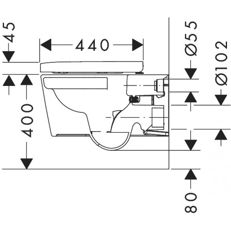 Tualetes pods piekaramais Hansgrohe EluPura S Rimless SmartClean ar Soft Close vāku, AquaHelix Flush Tualetes pods piekaramais Hansgrohe EluPura S Rimless SmartClean ar Soft Close vāku, AquaHelix Flush