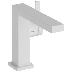 Izlietnes maisītājs Hansgrohe Tecturis E 110 CoolStart ar push-open noteces aizvaru, balts matēts