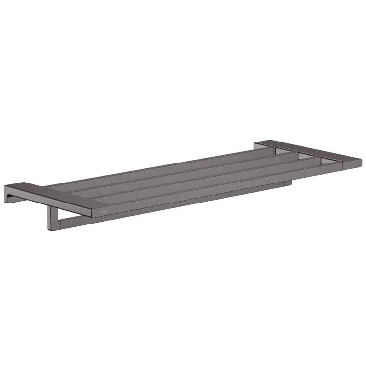 Plaukts ar dvieļu turētāju Hansgrohe AddStoris 65 cm, melns matēts hroms