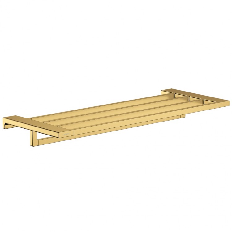 Plaukts ar dvieļu turētāju Hansgrohe AddStoris 65 cm, pulēts zelts