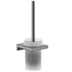 Tualetes birste ar turētāju Hansgrohe AddStoris, melns matēts hroms