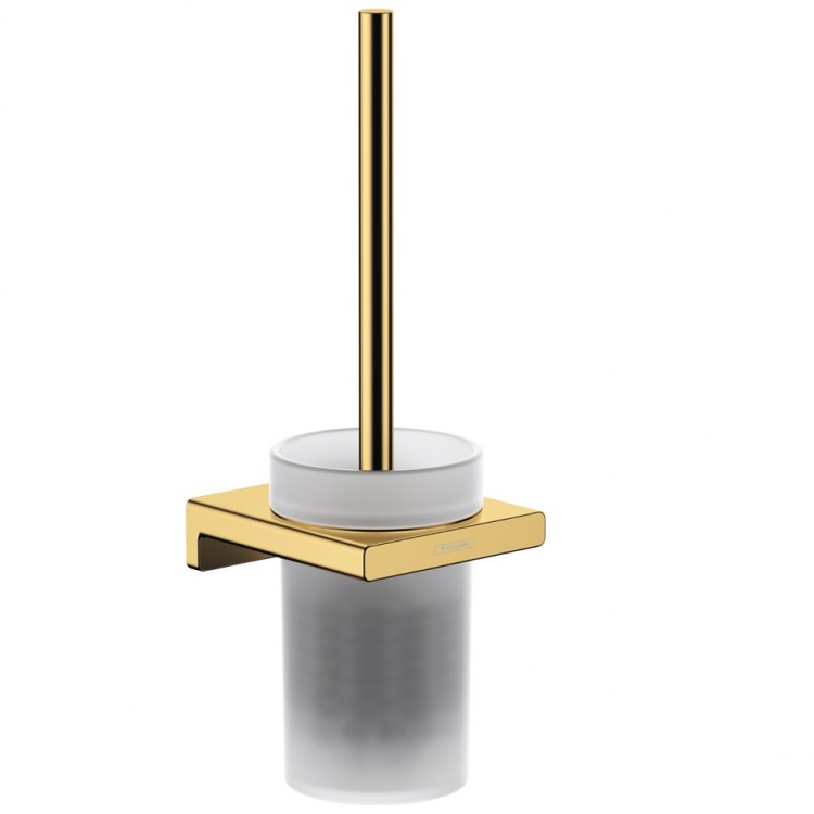 Tualetes birste ar turētāju Hansgrohe AddStoris, pulēts zelts