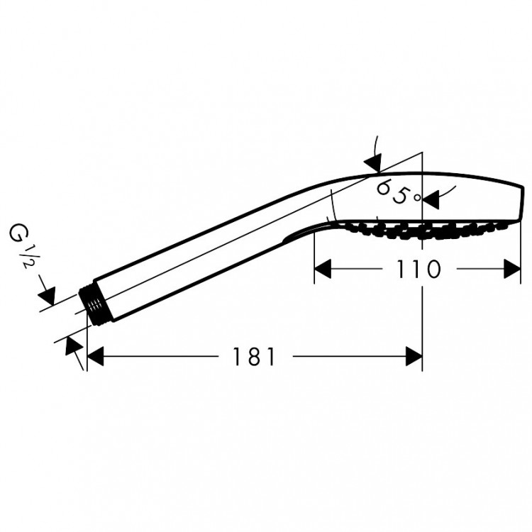 Rokas duša Hansgrohe Croma Select E 110 Vario, 26812400.