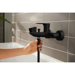 Vannas un dušas maisītājs Hansgrohe Rebris E, melns 72450670