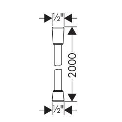 Dušas šļūtene Hansgrohe Metalflex 2.0m, 28264000