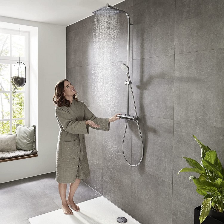 Termostata dušas sistēma Hansgrohe Crometta E 240 termosta, 26785000 Termostata dušas sistēma Hansgrohe Crometta E 240 termosta, 26785000