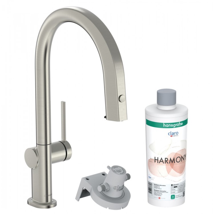 Virtuves izlietnes maisītājs ar filtrēšanas sistēmu 210 un izvelkamu izteku Hansgrohe Aqittura M91, 76801800 Virtuves izlietnes maisītājs ar filtrēšanas sistēmu 210 un izvelkamu izteku Hansgrohe Aqittura M91, 76801800