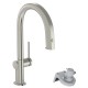 Virtuves izlietnes maisītājs ar filtrēšanas sistēmu 210 un izvelkamu izteku Hansgrohe Aqittura M91, 76803800 Virtuves izlietnes maisītājs ar filtrēšanas sistēmu 210 un izvelkamu izteku Hansgrohe Aqittura M91, 76803800
