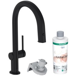 Virtuves izlietnes maisītājs ar filtrēšanas sistēmu 210 un izvelkamu izteku Hansgrohe  Aqittura M91, sBox,76800670