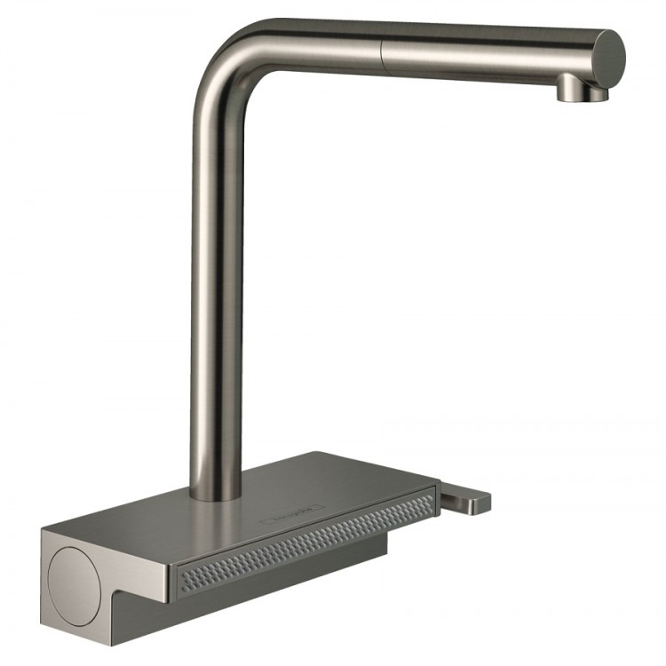 Virtuves izlietnes maisītājs ar izvelkamu izteku Hansgrohe AQUNO Select M81, 2jet, nerūsējošais tērauds 73830800 Virtuves izlietnes maisītājs ar izvelkamu izteku Hansgrohe AQUNO Select M81, 2jet, nerūsējošais tērauds 73830800