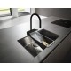 Virtuves izlietnes maisītājs ar izvelkamu izteku Hansgrohe AQUNO Select M81, melns 73831670 Virtuves izlietnes maisītājs ar izvelkamu izteku Hansgrohe AQUNO Select M81, melns 73831670