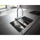Virtuves izlietnes maisītājs ar izvelkamu izteku Hansgrohe AQUNO Select M81, melns 73831670 Virtuves izlietnes maisītājs ar izvelkamu izteku Hansgrohe AQUNO Select M81, melns 73831670