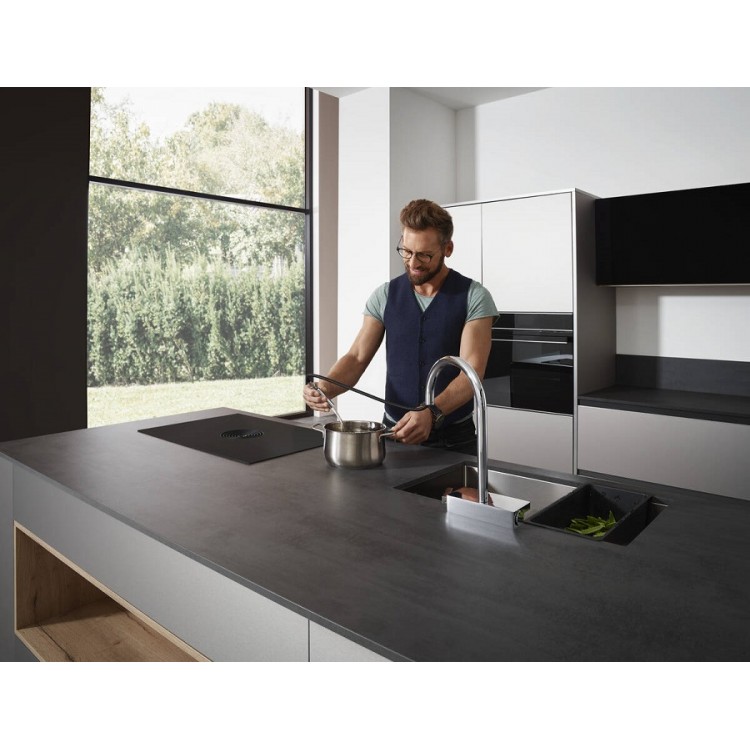 Virtuves izlietnes maisītājs ar izvelkamu izteku Hansgrohe AQUNO Select M81, melns 73831670 Virtuves izlietnes maisītājs ar izvelkamu izteku Hansgrohe AQUNO Select M81, melns 73831670