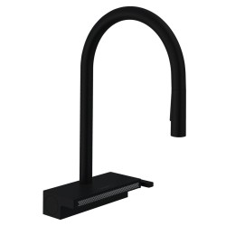 Virtuves izlietnes maisītājs ar izvelkamu izteku Hansgrohe AQUNO Select M81, melns 73831670