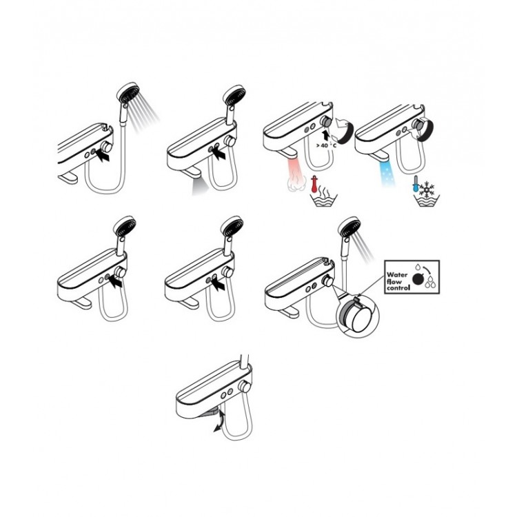 Vannas un dušas termostata maisītājs Hansgrohe ShowerTablet Select 400 , 24340000 Vannas un dušas termostata maisītājs Hansgrohe ShowerTablet Select 400 , 24340000