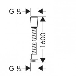 Dušas šļūtene Hansgrohe Metalflex 1.6m, 2820900