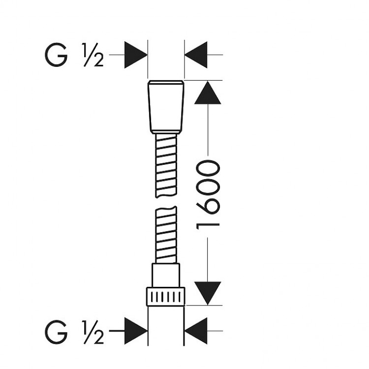 Dušas šļūtene Hansgrohe Metalflex 1.6m, 28266000