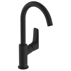 Izlietnes maisītājs Hansgrohe Logis ar korķi, melns matēts 71130670