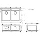 Virtuves izlietne Hansgrohe S712-F765 865x500mm, stainless steel Virtuves izlietne Hansgrohe S712-F765 865x500mm, stainless steel