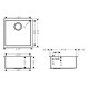 Virtuves izlietne Hansgrohe S719-U400 45x45cm, stainless steel Virtuves izlietne Hansgrohe S719-U400 45x45cm, stainless steel