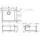 Virtuves izlietne Hansgrohe S711-F450 55x50cm, stainless steel Virtuves izlietne Hansgrohe S711-F450 55x50cm, stainless steel