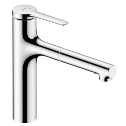 Virtuves izlietnes maisītājs ar izvelkamu izteku Hansgrohe Zesis M33-160, 2jet, 74801000