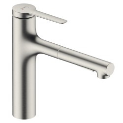 Virtuves izlietnes maisītājs ar izvelkamu izteku Hansgrohe Zesis M33-160, 2jet, 74801800