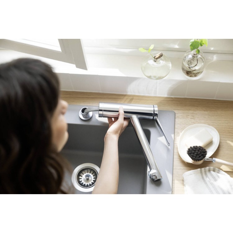 Virtuves izlietnes maisītājs uzstādīšanai pie loga Hansgrohe Zesis M33-160, 74805000