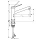 Virtuves izlietnes maisītājs uzstādīšanai pie loga Hansgrohe Zesis M33-160, 74805000