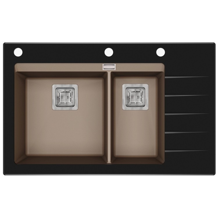 Virtuves izlietne HELIKA Delicia Plus 860x540 mm GQD150-114B