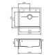 Virtuves izlietne HELIKA KOPA 570x550 mm, SQK100W-111 Virtuves izlietne HELIKA KOPA 570x550 mm, SQK100W-111