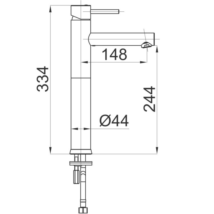 Izlietnes maisītājs HERZ-FRESH F11, hroms UH00048