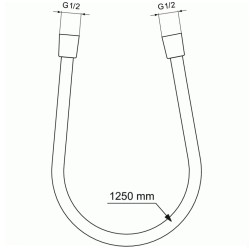 Dušas šļūtene Ideal Standard Idealrain 1.25m, nevērpjas, BE125XG