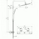 Termostata dušas sistēma Ideal Standard Ceratherm T50, A7565AA Termostata dušas sistēma Ideal Standard Ceratherm T50, A7565AA