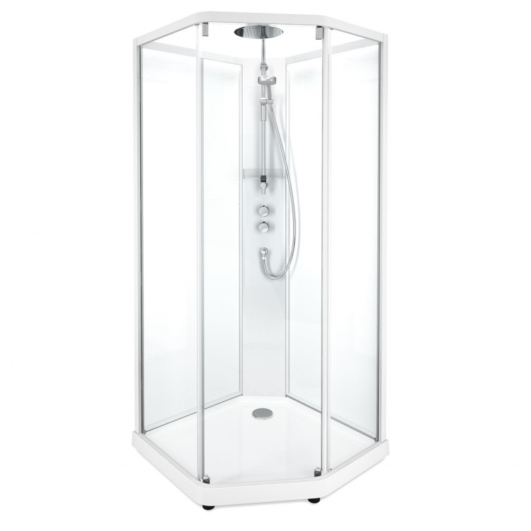 Dušas kabīne IFO Showerama 10-5 90x90cm, white/clear/frosted Dušas kabīne IFO Showerama 10-5 90x90cm, white/clear/frosted