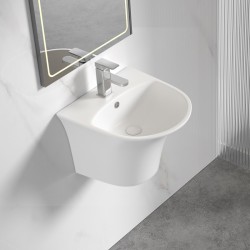 Vannas istabas izlietne Inter Ceramic 48x46cm, balta matēta