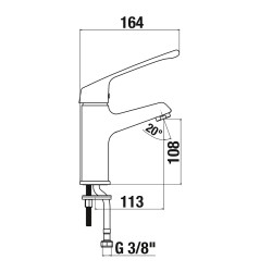 Izlietnes jaucējkrāns Jika Cube, H3111W10045101