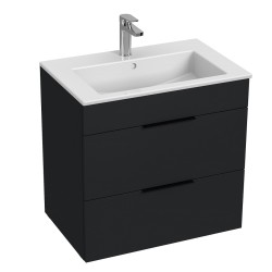 Vannas istabas skapītis ar izlietni Jika Cube 65cm, matēts antracīts