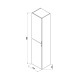 Vannas istabas augstais skapis Jika PURE 180x40x35cm, melns matēts Vannas istabas augstais skapis Jika PURE 180x40x35cm, melns matēts
