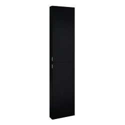 Vannas istabas augstais skapis Jika PURE 180x40x13cm, melns matēts