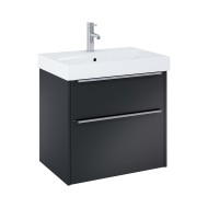 Vannas istabas skapītis ar izlietni Jika PURE 625x440 mm, melns matēts