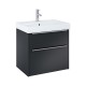 Vannas istabas skapītis ar izlietni Jika PURE 625x440 mm, melns matēts Vannas istabas skapītis ar izlietni Jika PURE 625x440 mm, melns matēts