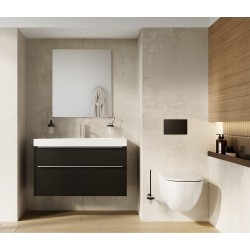 Vannas istabas skapītis ar izlietni Jika PURE 1020x440 mm, melns matēts