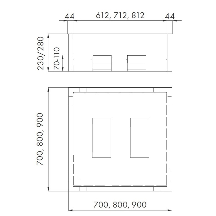 Schedpol Dušas paliktņa poresta Sofia 700-900x700-900 mm