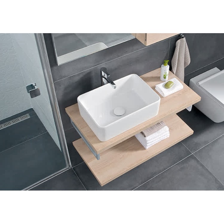 Vannas istabas uzliekamā izlietne Jika Cubito Pure 50x35cm, balta Vannas istabas uzliekamā izlietne Jika Cubito Pure 50x35cm, balta