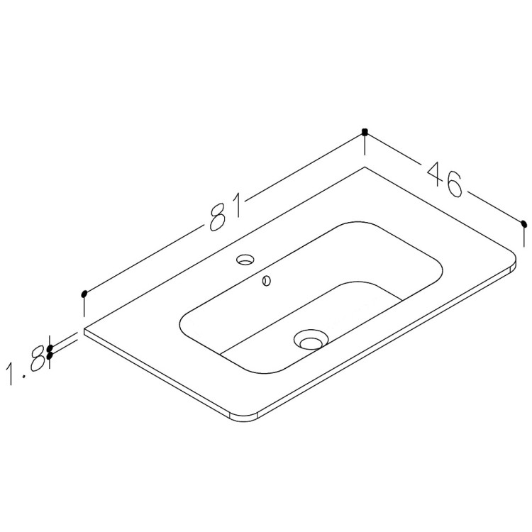 Izlietne skapītim KAME 81x46cm, SR814618