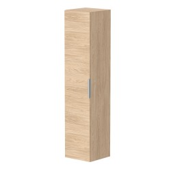 Vannas istabas augstais skapis KAME LIRIS 160x35cm, gaišs ozols