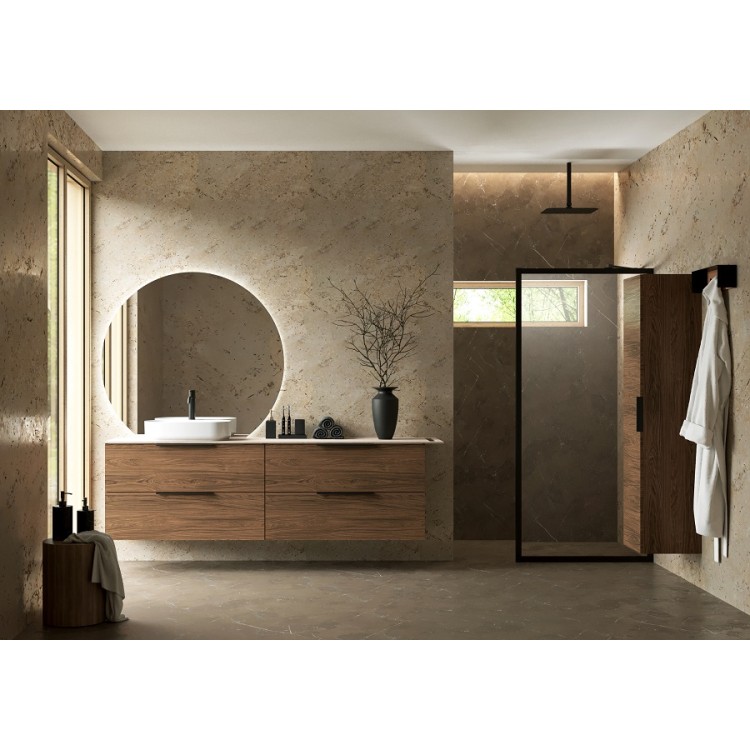 Vannas istabas skapītis izlietnei KAME LIRIS 120cm, vara ozols