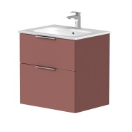 Vannas istabas skapītis KAME BIG ar izlietni Elida 61x46cm, sarkans antīks